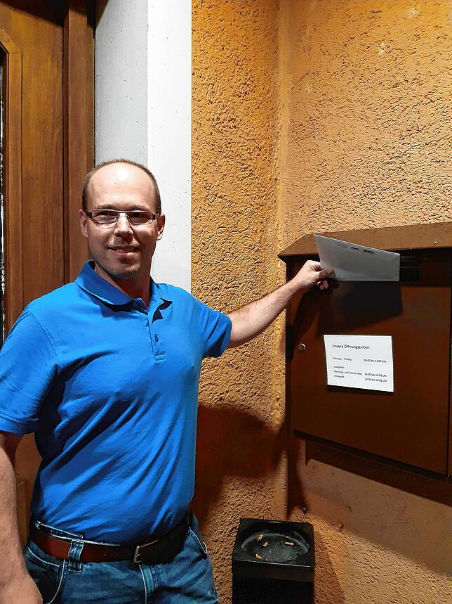 Der Herausforderer. Auch Michael Ehm warf frühzeitig seine Bewerbungsunterlagen in den Rathausbriefkasten. Bilder: privat