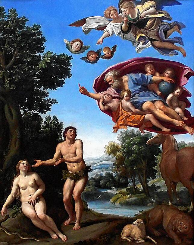 Domenico Zampieri (1581-1631): „Gott ermahnt Adam und Eva.“