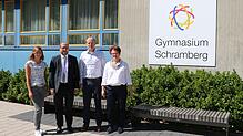 Auf dem Bild von links Kerstin Flaig, OB Thomas Herzog, Oliver Porsch und Susanne Gwosch.