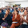 Neujahrsempfnag der Gemeinde Moos im Bürgerhaus: In der ersten Reihe (von links) Bürgermeister Patrick Krauss mit Ehefrau Sarah, ...