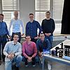 Die Professoren und ihre Studenten (von oben links nach unten rechts): Prof. Dr. Böck, Prof Dr. Knievel, Alexander Bernhardt, Andreas ...
