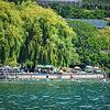 Das Strandbad in Ludwigshafen vom gegenüberliegenden Ufer aus gesehen.