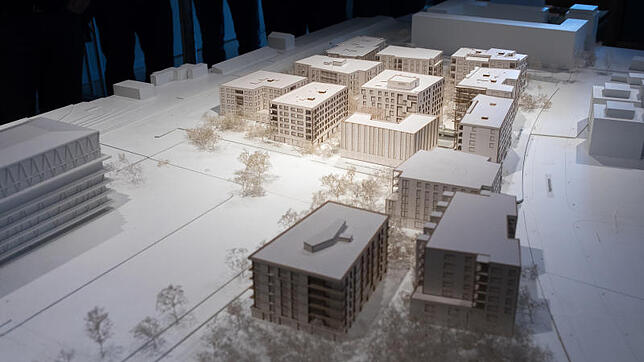 Bild : Auch eine Idee für Konstanz? Eine Planerin des Züricher Wohnbauprojekts Hunziker erklärt das Konzept
