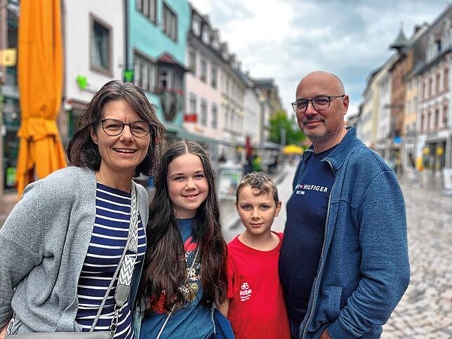 Familie Walther aus der Schweiz genießt einen Kurztrip in den Schwarzwald. Zum ersten Mal besuchen sie Villingen.