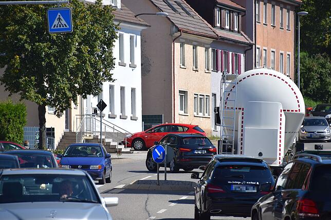 Hier läuft die Umleitung in die Stabelstraße.