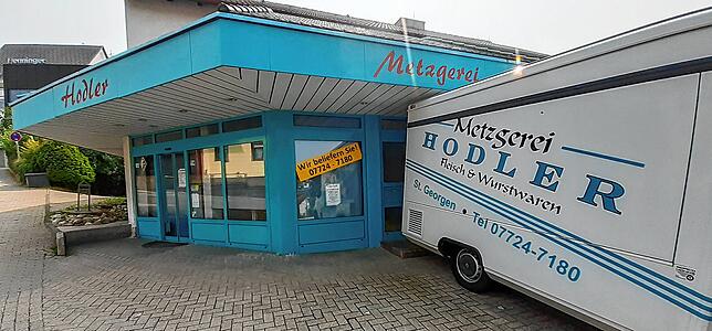 Trister Anblick: Die Jalousien sind geschlossen, in den Schaufenster hängen keine Tagesangebote mehr. Das Ladengeschäft der Metzgerei ...