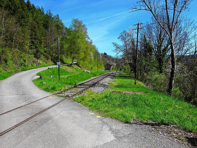 Noch einmal die Sauschwänzlebahn, hier kurz vor Grimmelshofen am gleichnamigen Bahnhof.