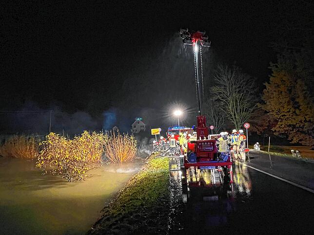 Großeinsatz am Abend in Stetten.