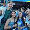 Sind zufrieden mit dem Essensangebot auf dem Campus-Festival: Janis (20), Sarah (21), Sophie (20) und Lara (20).