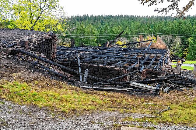 Die Zerstörungskraft des Feuers wird hier deutlich.