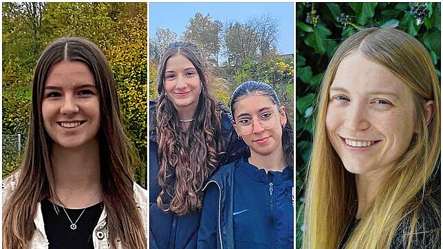 Alexa Stärk, Vorsitzende des Jugendgemeinderates, die Schülerinnen Lea Gebauer und Lizge Günes sowie Lehrerin Daniela Stoitzner (von links).
