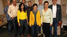 Die Geehrten (von links): Christian Roth (20 Jahre), Andreas Holle (25 Jahre), Silvia Busch (15 Jahre), Thomas Maier (30 Jahre), Helge ...
