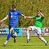 Die DJK Donaueschingen (Tobi Koller, rechts) unterliegt dem 1. FC Rielasingen-Arlen (Robin Eschweiler) nach zähem Spiel mit 0:1.
