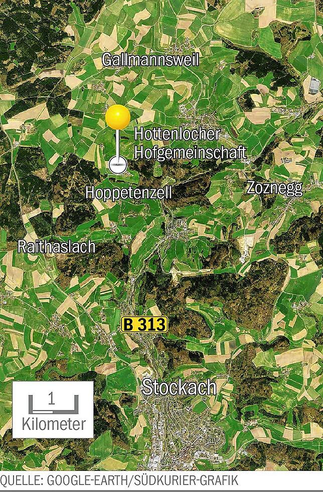 Der Hottenlocher Hof liegt zwischen Stockach und Mühlingen.