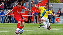 Albert Malaj setzt den Schlusspunkt mit dem 4:1 des 1. FC Rielasingen-Arlen über Bietigheim-Bissingen.