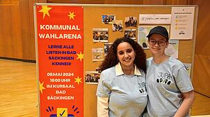 Bis 2024 waren Lian Hussein (links) Vorsitzende und Mark Born Schriftführer des Jugendparlaments Bad Säckingen.