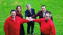 Freuen sich auf das Konzert (von links) Edwin Matheis, Heidi Eberling, Ida Schulte, Johannes Restle und Anton Hübschle. Bild: Sandra Häusler