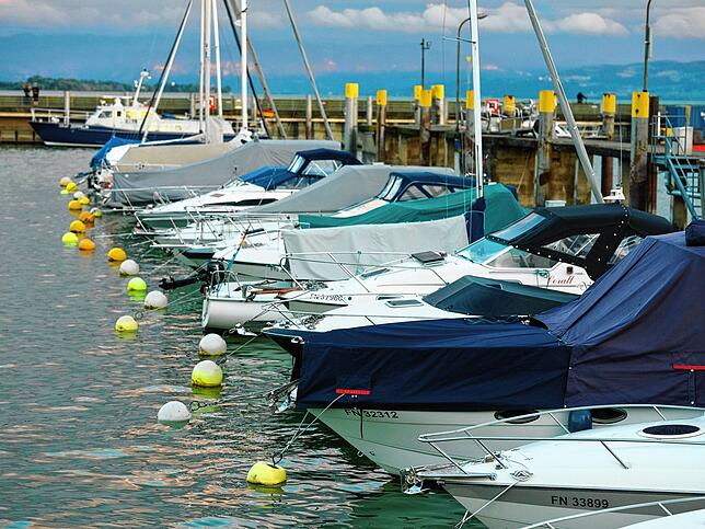 Der Hintere Hafen in Friedrichshafen.