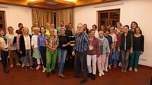 In ihrem Vereinsraum im Bürgerhaus Krone bereiten sich die Singing Voices auf ihr Herbstkonzert vor. Mitstreiter sind jederzeit ...