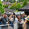 Albano Reinhardt sorgte als musikalischer Leiter mit den Mühlengeischtern für einen Ohrenschmaus am Dorffestsamstag. .Bild. Susanne Schön