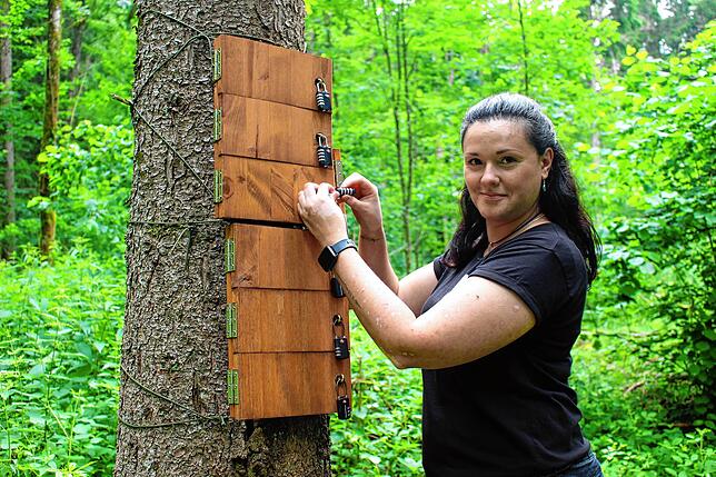 Mit ihrem Outdoor Escape Room Game auf dem Schellenberg will Nikolina Schmid die Menschen wieder mehr für die Natur begeistern.