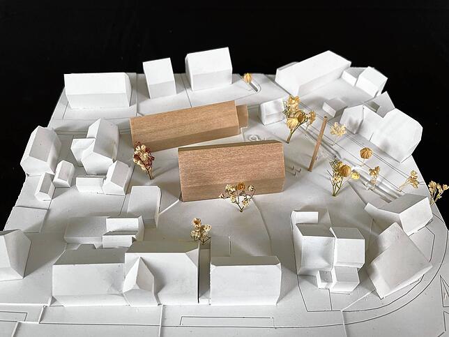 Der Entwurf von Birk Heilmeyer und Frenzel Architekten mit Studio Erde, der auf dem dritten Platz landete, sieht vor, dass Neubau und ...