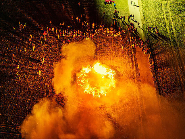 Bild 4: Magisches Feuer: So beeindruckend loderten die Funken auf der Amalienhöhe