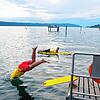 Bis vor kurzem Routine im Ostbad: Bei einer Übung springt ein Überlinger DLRG-Retter ins Wasser. Ein zweiter assistiert vom ...