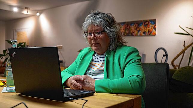 Martina Braun, ganz konzentriert.