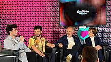 Vier Schweizer ESC-Stars kehren beim Finale am 17. Mai auf die Bühne zurück: Gjons Tears, Luca Hänni, Peter Reber und Paola Felix.