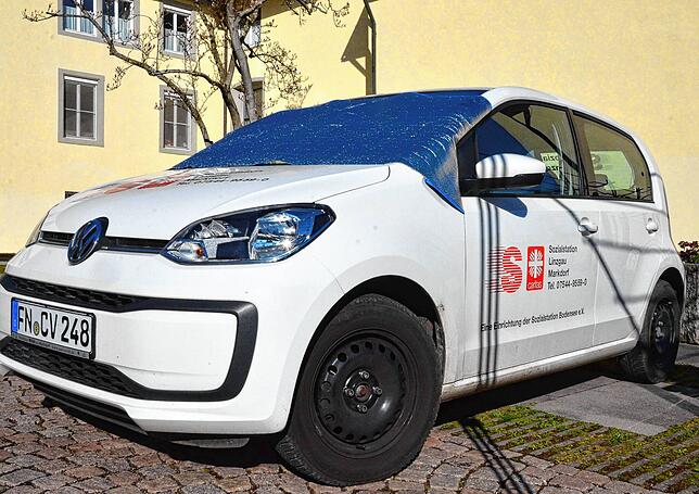 Die Fahrzeuge der Sozialstation Bodensee sind auch während der Kontaktsperre stets startklar, denn die häusliche Pflege geht weiter.