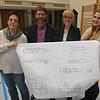 Johannes Graumann und das Leitungsteam der neuen Kita in Behla mit Manuela Mäder (Geschäftsführer), Sabrina Haberland und Ann-Kathrin ...