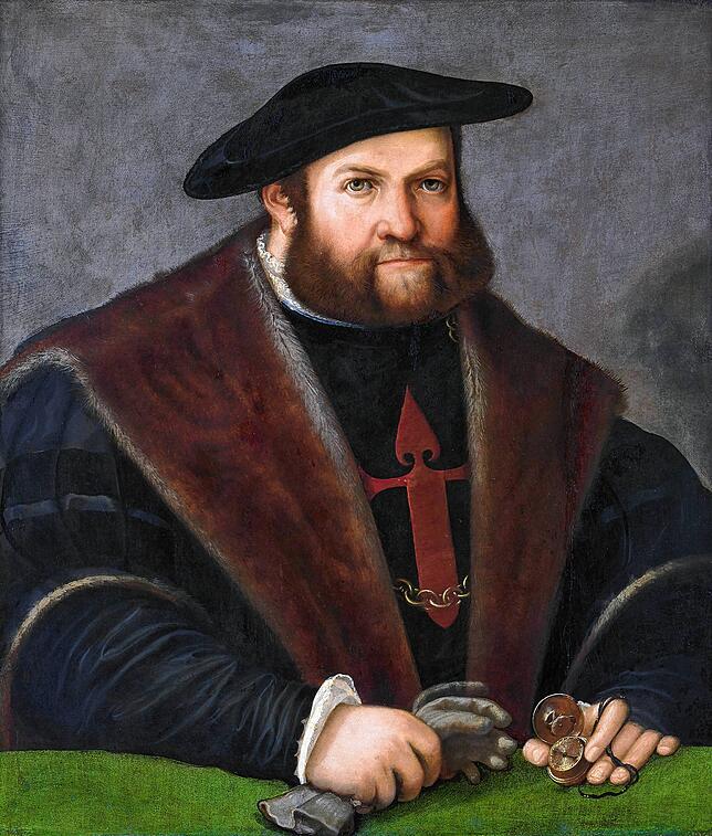 Gemälde des Konstanzer Kaufmanns Ulrich Ehinger, der auch am Sklavenhandel mitverdiente. Das Porträt fertigte der Maler Christoph ...