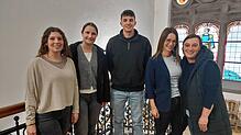 Nicole Kleiner, Lena Walde, Jonas Steeb, Sandra Stump und Iris Geray (von links) informierten das Gremium über ihre Arbeit.
