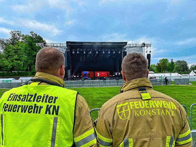 Die Feuerwehr Konstanz hat das Campus-Festival eng begleitet, unter anderem mit dem Brandsicherheitswachdienst.