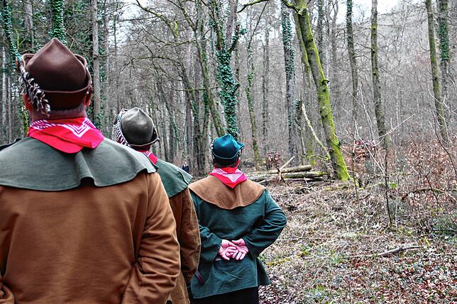 Bild 4: Die spektakulären Narrenbaum-Momente aus dem Altbohlwald: Holzhauer der Narrizella Ratoldi schlagen zu