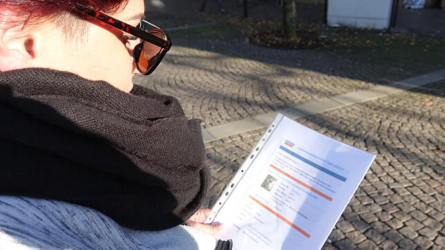 Dilara Zimmermann zeigt einen Ausdruck des Wohnungsangebots, dem dubiose Vorschläge seitens des vermeintlichen Wohnungsinhabers folgten.
