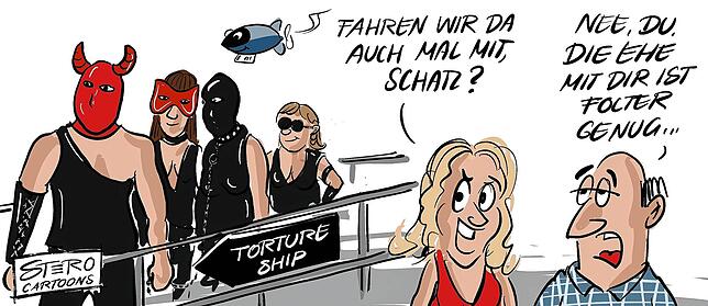 Bild 6: Viele Grüße von der Insel! Das Häfler Jahr in zwölf Karikaturen