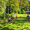 Die Feuerwehr Immendingen wird am Dienstag, 14. Mai, zu einem Flächenbrand bei der Grillhütte Bumbis gerufen.