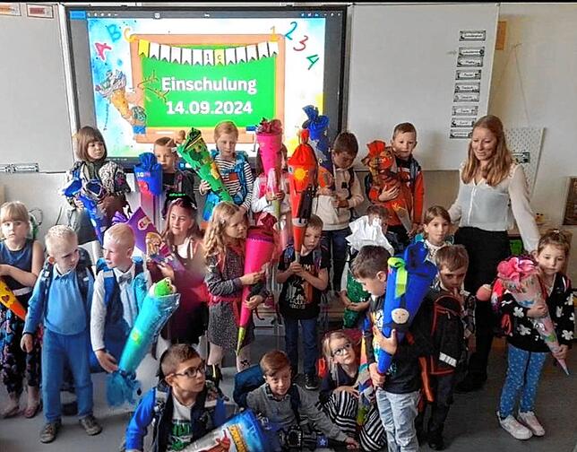 Die Klasse 1c der Eichendorffschule Donaueschingen mit Klassenlehrerin Michaela Simon