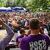 Großer Andrang beim Pfingstfrühschoppen auf der Mettnau: Die Narrenmusik Radolfzell lädt traditionell dazu ein, die Froschenkapelle ...
