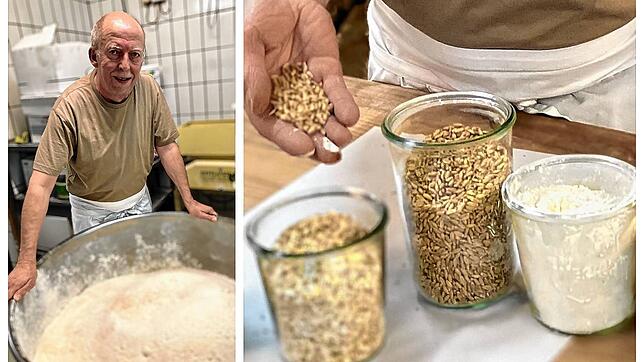 Hermann Nägele ist leidenschaftlicher Handwerker und experimentiert in der Backstube mit alten Brotsorten. Bild: Johann Müller-Albrecht