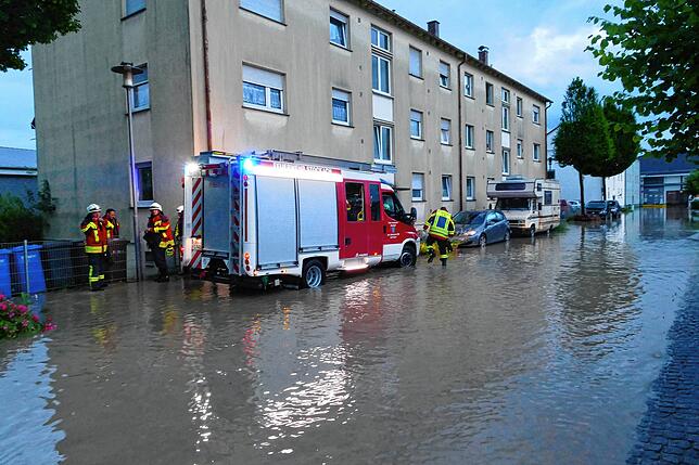 Bild 6: Bilder der heftigen Überflutungen des Unwetters in Stockach
