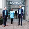 Erik Hörenberg (von links) ist neuer Fachbereichsleiter Kultur. Hier mit Bürgermeisterin Monika Laule und Oberbürgermeister Simon Gröger.