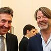 OB Erik Pauly (links) und Erbprinz Christian zu Fürstenberg sprechen wieder miteinander: Am Montag gab es ein erstes Treffen, nachdem ...