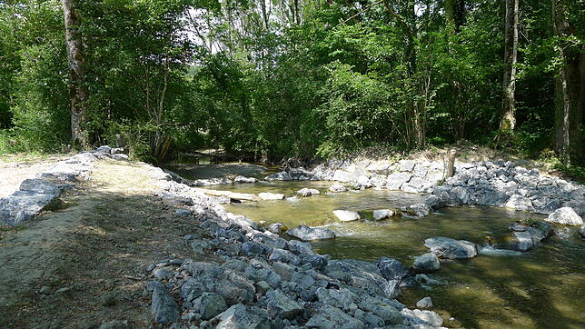 Das Stauwehr im Achdorfer Tal – hier gab es vor einigen Jahren Pläne für ein kleines Wasserkraftwerk – muss weg, weil eine EU-Richtlinie ...