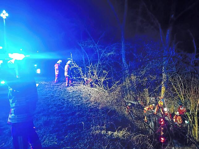 25 Feuerwehrleute waren in der Nacht von Freitag auf Samstag bei Zimmerholz im Einsatz.