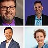 Sie wollen auch in den Bundestag: Kilian Kronimus, Ursula Halfmann, Dominik Brox und Domenic Gehrmann (von links oben nach rechts unten).