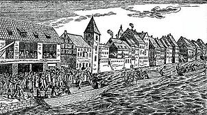 Die Schifflände in Basel war einst ein Sammelpunkt für Auswanderer. Bilder: Archiv Bauckner