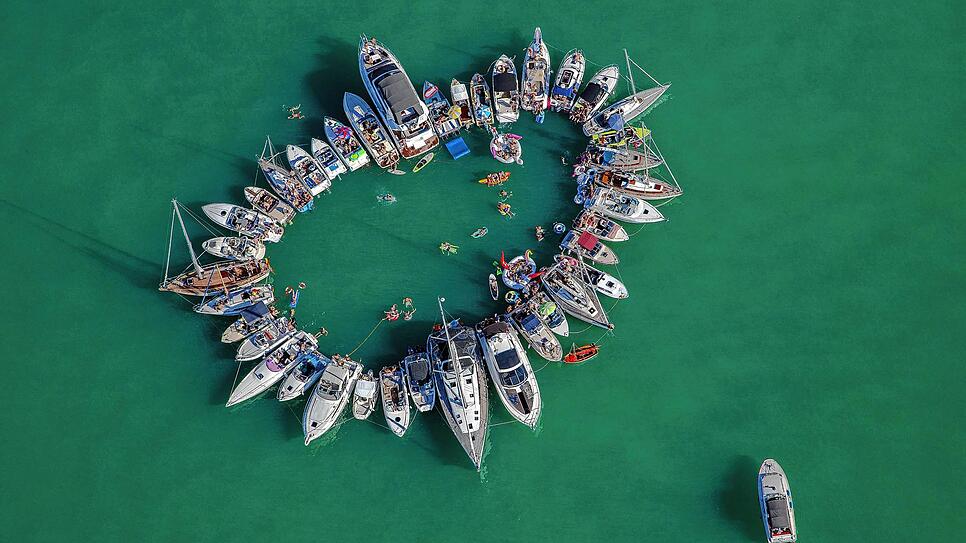 Bild : Voll, voller, Bodensee: Spektakuläre Luftaufnahmen zeigen, wie es am Wochenende auf dem Wasser zuging